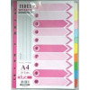 Kita S1208 Paper Color Index Divider A4 10Tabs