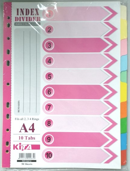 Kita S1208 紙質顏色索引分類A4 10級