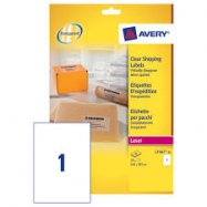Avery L7567 Mailing Labels 199.6mmx289.1mm 10's Clear 