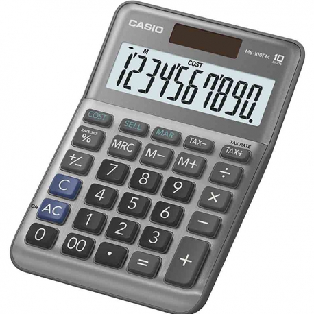 Casio MS-100BM Calculator 10 Digits Silver