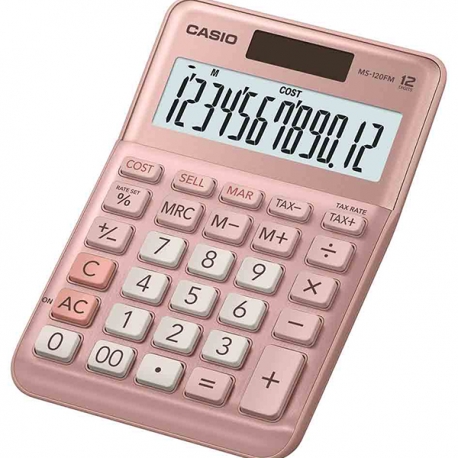 Casio 卡西歐 MS-120FM計算器12位數 粉紅色