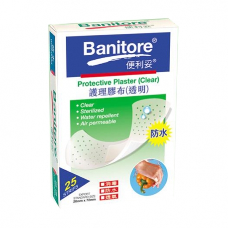 Banitore Bacteria Proof Plaster 25's Clear