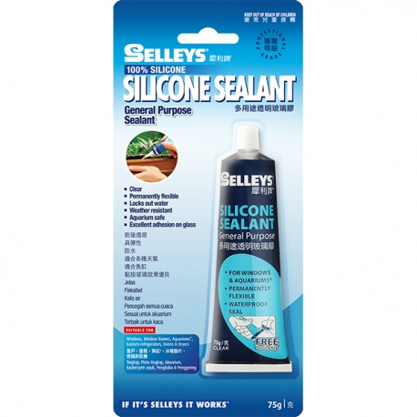 Selleys 106148 Silicone Sealant Clear 75g