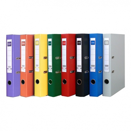 Globe PVC Lever Arch File F4 2" Black/Blue/Red/Green/Yellow/Orange/Purple/Grey
