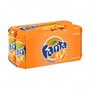 Fanta Soda Soft Drink Orange Flavored 330ml 8Cans