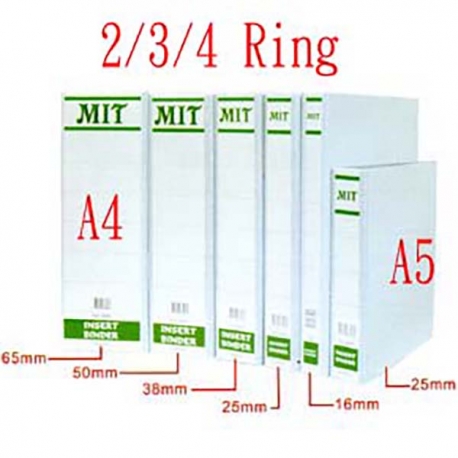 MIT 8120/8130/8140 PVC Insert Binder A4 16mm White