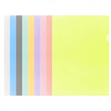 E310 Plastic Folder A4 Clear/Blue/Smoky/Green/Orange/Purple/Red/Pink/Yellow