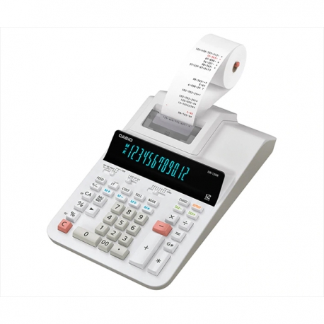 Casio DR-120R 2-color Print Calculator 12 Digits White