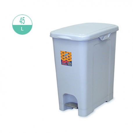 428 Rectangular Step On Rubbish Bin 45Litre Grey