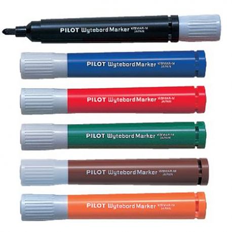 Pilot WBMAR-M Wyteboard Marker Black/Blue/Red/Green/Brown/Orange