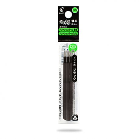 百樂牌 LFBTRF-30EF 按掣式擦擦隱型筆 替芯 3支 0.5毫米 黑色/藍色/紅色