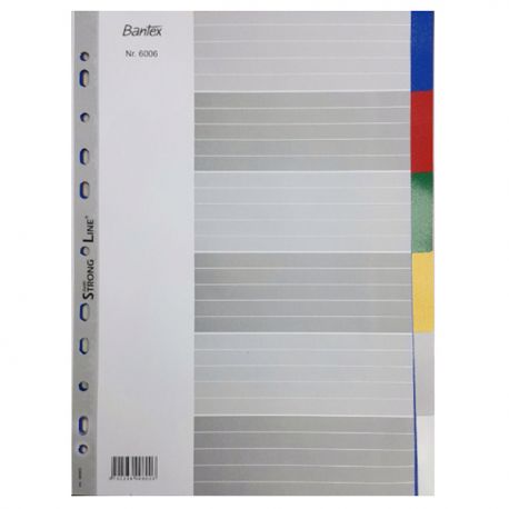 Bantex 6006 PVC Colour Index Divider A4 6 Tabs