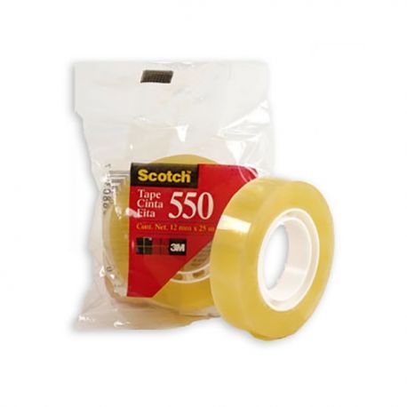 3M Scotch 550 Adhesive Tape 1/2"(12mm)x25M