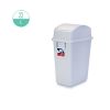 413 Rectangular w/Swing Cover Rubbish Bin 22Litre Grey