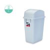 414 Rectangular w/Swing Cover Rubbish Bin 32Litre Grey