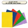 Data Bank E-310-16-EX Solid-colored Clear Folder A4 12pcs Blue,Green,Purple,Yellow,Red