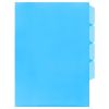 E-357 Plastic Folder F4 4-Layer Clear/Blue/Smoky/Green/Orange/Purple/Red/Pink/Yellow