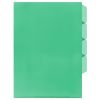 E-357 Plastic Folder F4 4-Layer Clear/Blue/Smoky/Green/Orange/Purple/Red/Pink/Yellow