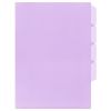 E-357 Plastic Folder F4 4-Layer Clear/Blue/Smoky/Green/Orange/Purple/Red/Pink/Yellow