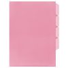 E-357 Plastic Folder F4 4-Layer Clear/Blue/Smoky/Green/Orange/Purple/Red/Pink/Yellow