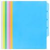 E357 四級透明膠質文件套 F4 透明/藍/綠/橙/紫/紅/黃色