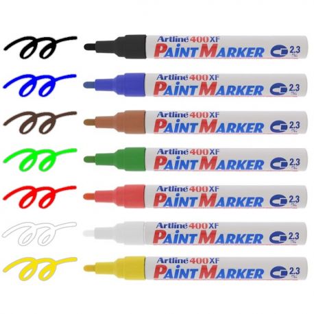 Artline 400XF Paint Marker 2.3mm Black/Blue/Red/Green/White/Yellow