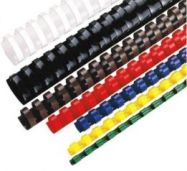 M & A Plastic Binding Cone 21-ring A4 22-50mm 50's Black/White/Blue/Red/Clear