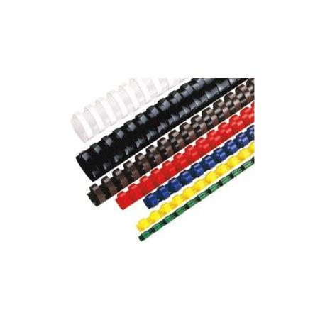 M & A Plastic Binding Cone 21-ring A4 22-50mm 50's Black/White/Blue/Red
