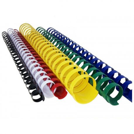 M & A Plastic Binding Cone 21-ring A4 6-20mm 100's Black/White/Blue/Red