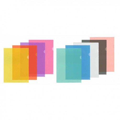 Data Bank A4 Plastic Folder Clear/Blue/Green/Orange/Purple/Red/Yellow/Smoky