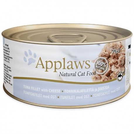 Applaws Broth Cat Tins Tuna Fillet, Cheese 70g 24Cans