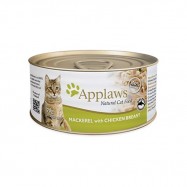 Applaws Broth Cat Tins Mackerel, Chicken Breast 70g 24Cans