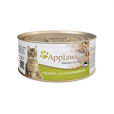 Applaws Broth Cat Tins Mackerel, Chicken Breast 70g 24Cans
