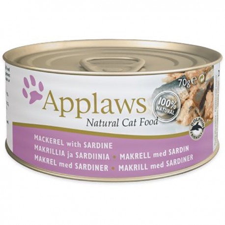 Applaws Broth Cat Tins Mackerel, Sardine 70g 24Cans