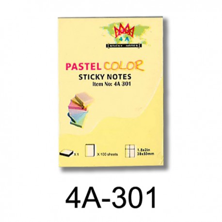4A 301 (653) 1.5" x 2" Sticky Note 12Pads
