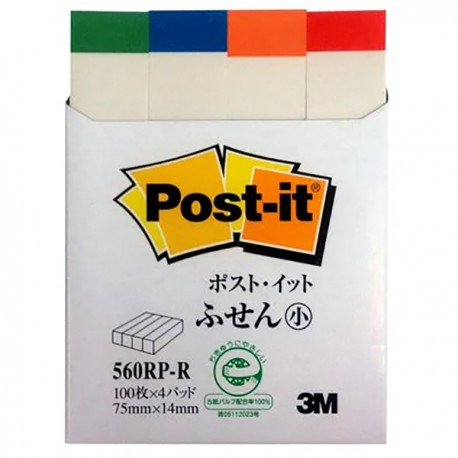 3M Post-it 560RP-R Page Markers 100Sheets 4Colors