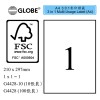 Globe G4428 Multipurpose Labels A4 210mmx297mm 100's White