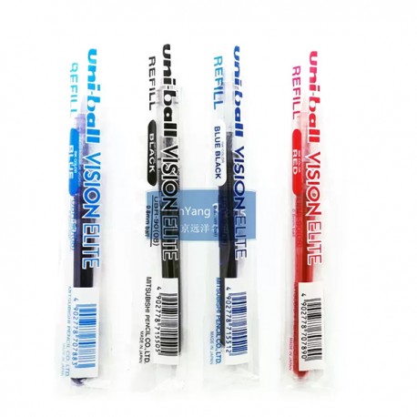 Uni UBR-90 Roller Ball Pen Refill For UB-200 12's Black/Blue/Red