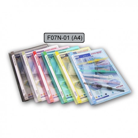 Data Bank F-07N01 Report File 12Pcs Blue/Yellow/Green/Pink/Clear/Smoky