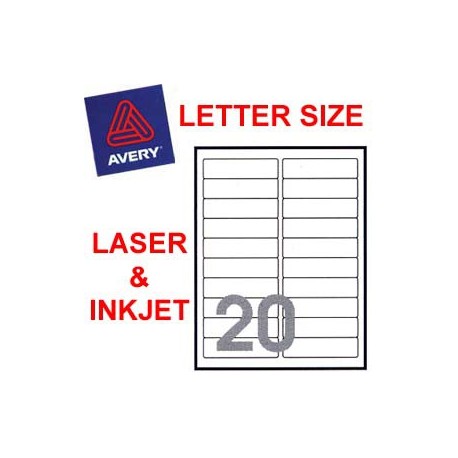 Avery 5661 Mailing Labels 25.4mmx108mm 1000's Clear