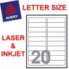 Avery 5661 Mailing Labels 25.4mmx108mm 1000's Clear