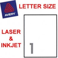 Avery 5165 Mailing Labels 215.9mmx279.4mm 100's White