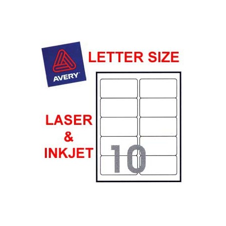 Avery 5163 Mailing Labels 50.8mmx101.6mm 1000's White