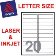 Avery 5161 Mailing Labels 25.4mmx101.6mm 2000's White
