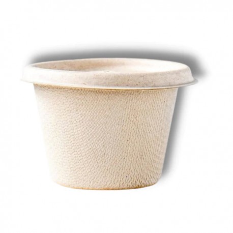 Beybo Plastic 可生物降解和可堆肥蔗渣碗 16安士( 500毫升) 連蓋 500套 適用於湯及甜品