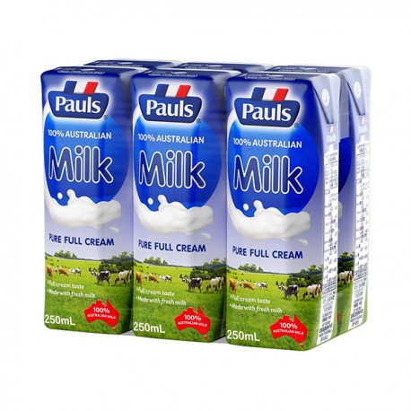 Pauls UHT Full Cream Milk 250ml 6Packs
