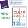 Zweckform 4772 Multipurpose Labels A4 97mmx42.3mm 240's Clear