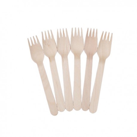 One Time Used Wooden Fork 160mm 100pcs