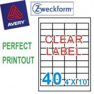 Zweckform 4770 Multipurpose Labels A4 45.7mmx25.4mm 800's Clear