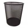 Metal Circular Rubbish Bin Small Black